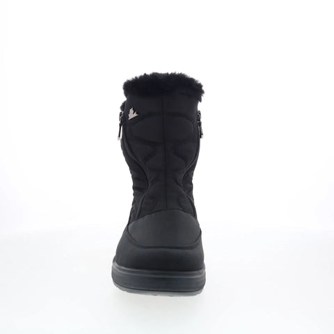 Pajar Raff 58028 Womens Black Canvas Zipper Casual Dress Boots