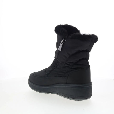 Pajar Raff 58028 Womens Black Canvas Zipper Casual Dress Boots