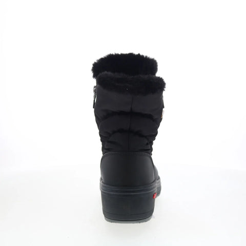 Pajar Raff 58028 Womens Black Canvas Zipper Casual Dress Boots