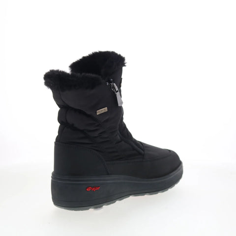 Pajar Raff 58028 Womens Black Canvas Zipper Casual Dress Boots