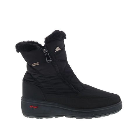 Pajar Raff 58028 Womens Black Canvas Zipper Casual Dress Boots