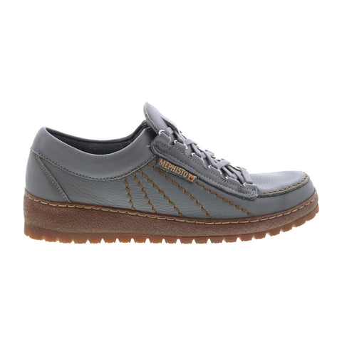 Mephisto Rainbow Mens Gray Leather Lace Up Lifestyle Sneakers Shoes
