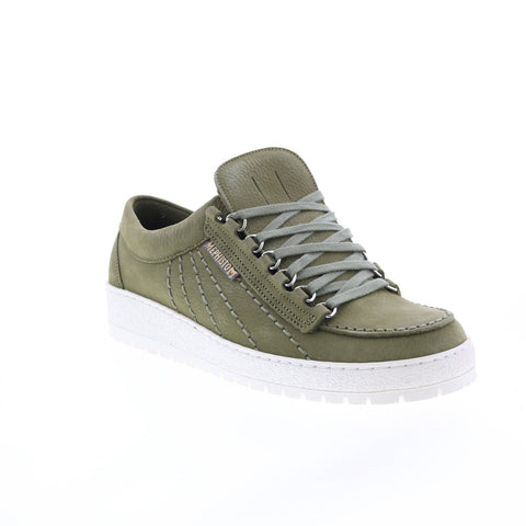 Mephisto Rainbow Mens Green Leather Lace Up Lifestyle Sneakers Shoes