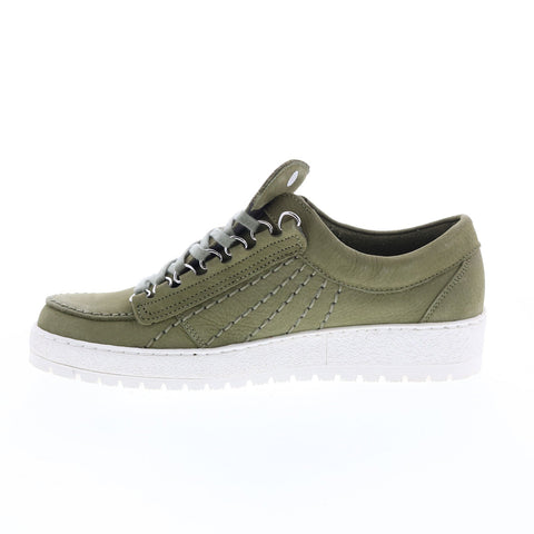 Mephisto Rainbow Mens Green Leather Lace Up Lifestyle Sneakers Shoes