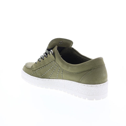 Mephisto Rainbow Mens Green Leather Lace Up Lifestyle Sneakers Shoes