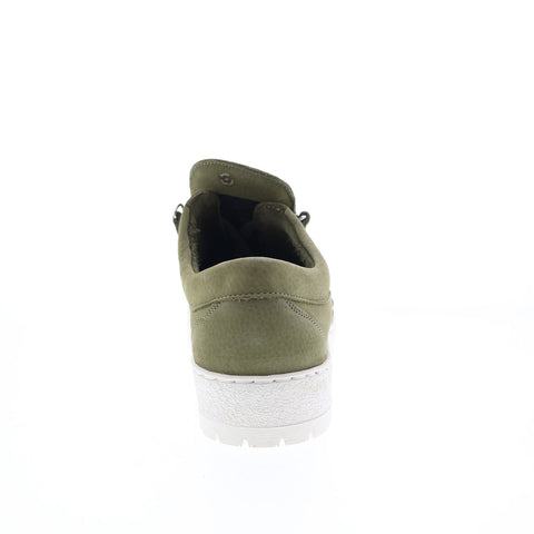 Mephisto Rainbow Mens Green Leather Lace Up Lifestyle Sneakers Shoes
