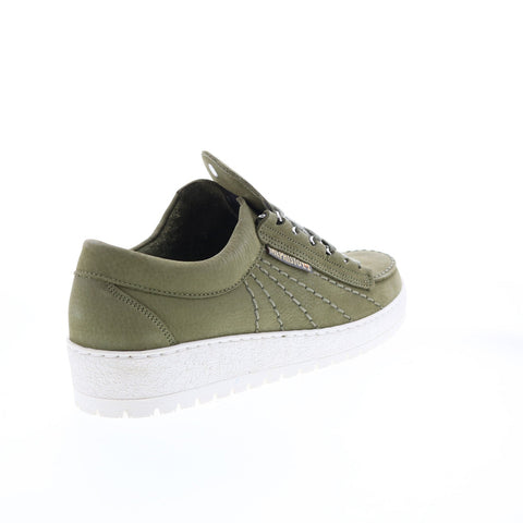 Mephisto Rainbow Mens Green Leather Lace Up Lifestyle Sneakers Shoes