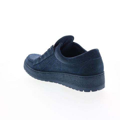 Mephisto Rainbow Mens Blue Suede Lace Up Lifestyle Sneakers Shoes