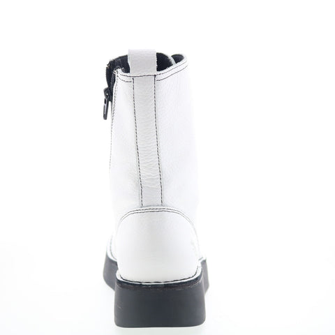 Fly London Rami RAMI043FLY-010 Womens White Leather Casual Dress Boots