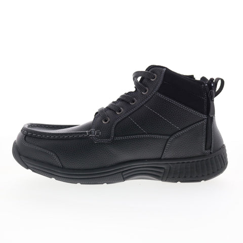 Orthofeet Ranger Zip RANGER Mens Black Extra Wide Leather Chukka Boots