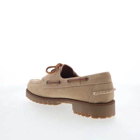 Sebago Ranger Suede 75125EW-906 Womens Beige Loafers & Slip Ons Boat Shoes