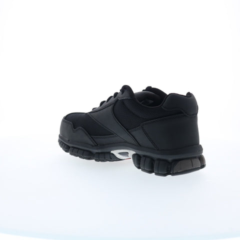 Reebok Work Ketia RB4895 Mens Black Leather Lace Up Athletic Work Shoes