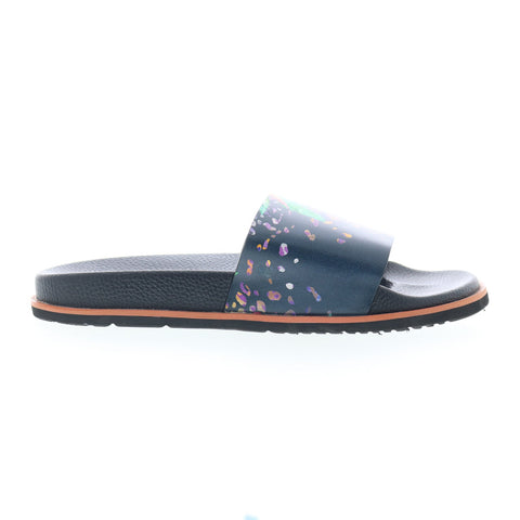 Robert Graham Recon RC5360F Mens Black Leather Slip On Slides Sandals Shoes