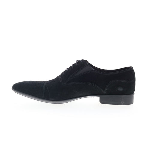 RD Company RD12 Mens Black Suede Lace Up Oxfords & Lace Ups Cap Toe Shoes