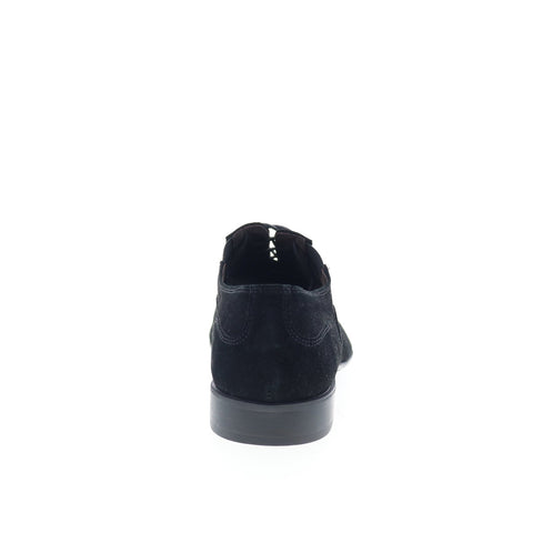 RD Company RD12 Mens Black Suede Lace Up Oxfords & Lace Ups Cap Toe Shoes