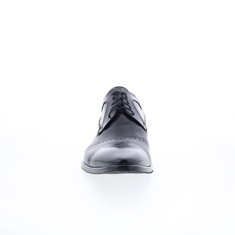 RD Company RD14 Mens Black Leather Lace Up Oxfords & Lace Ups Cap Toe Shoes