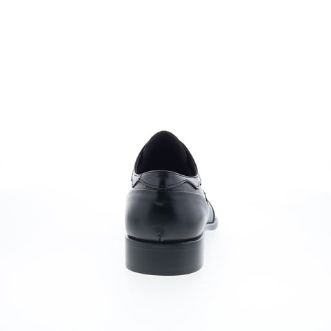 RD Company RD16 Mens Black Leather Lace Up Oxfords & Lace Ups Cap Toe Shoes