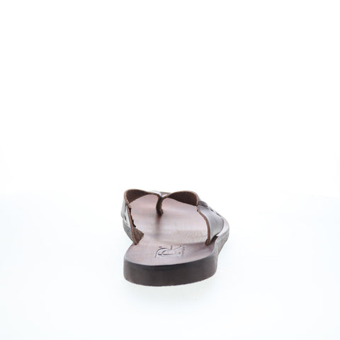 RD Company RD19 Mens Brown Leather Slip On Sandals Flip-Flops Shoes