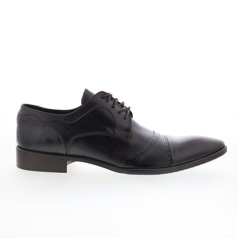 RD Company RD1 Mens Brown Leather Lace Up Oxfords & Lace Ups Cap Toe Shoes