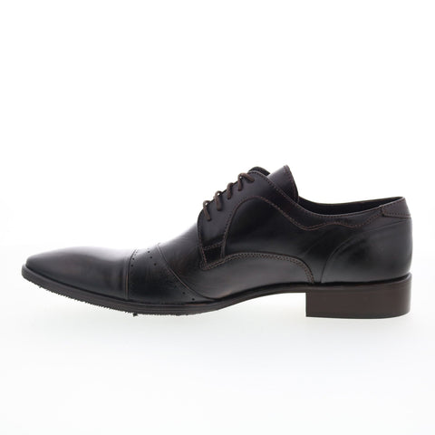 RD Company RD1 Mens Brown Leather Lace Up Oxfords & Lace Ups Cap Toe Shoes