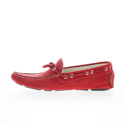 RD Company RD25 Mens Red Suede Lace Up Loafers & Slip Ons Boat Shoes
