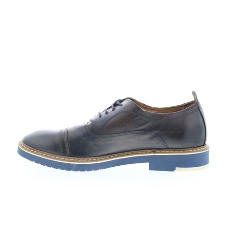 RD Company RD27 Mens Brown Leather Lace Up Oxfords & Lace Ups Cap Toe Shoes