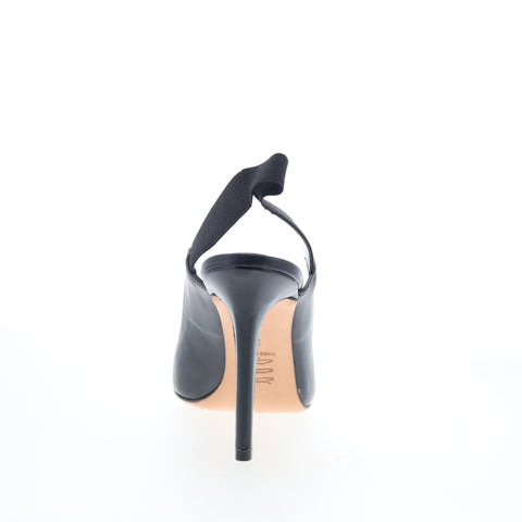 RD Company W-RD28 Womens Black Leather Slip On Pumps Heels Shoes