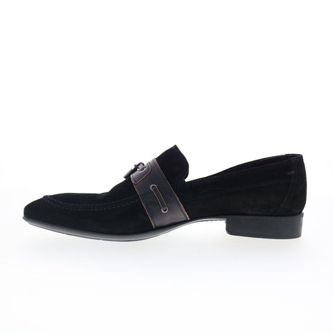 RD Company RD33 Mens Black Suede Slip On Loafers & Slip Ons Casual Shoes