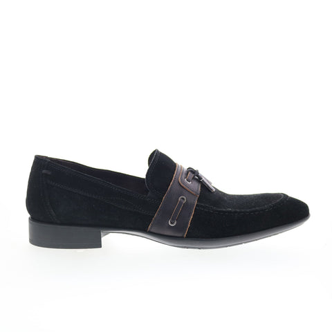 RD Company RD35 Mens Black Suede Slip On Loafers & Slip Ons Casual Shoes