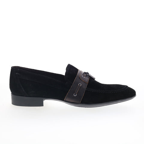 RD Company RD36 Mens Black Suede Slip On Loafers & Slip Ons Casual Shoes
