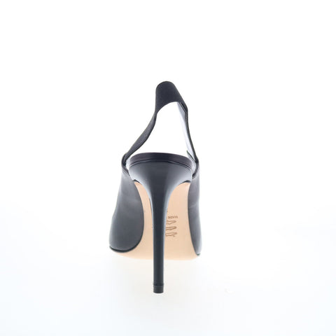 RD Company RD37 Womens Black Leather Slip On Pumps Heels Shoes