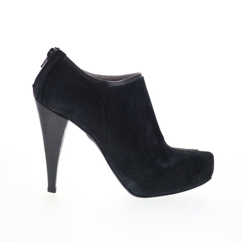 RD Company RD38 Womens Black Suede Zipper Ankle & Booties Boots