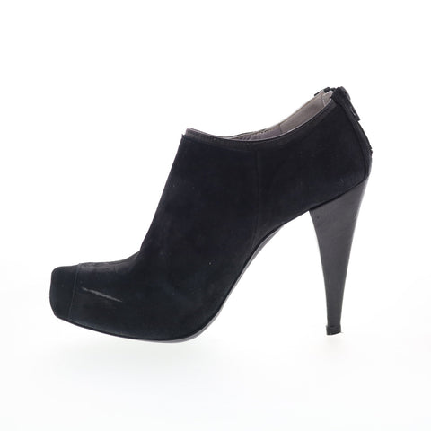 RD Company RD38 Womens Black Suede Zipper Ankle & Booties Boots
