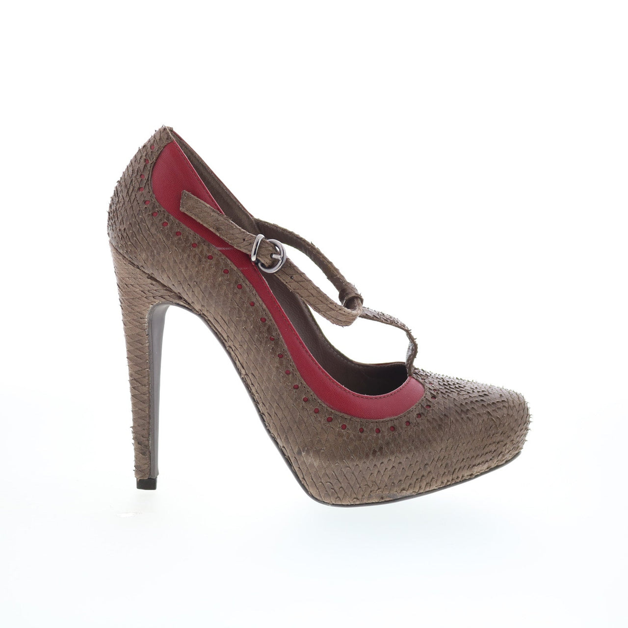 RD Company W-RD3 Womens Brown Leather Hook & Loop Pumps Heels Shoes ...