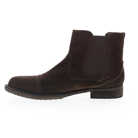 RD Company RD44 Mens Brown Suede Slip On Chelsea Boots