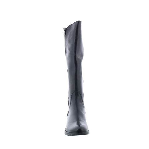 RD Company W-RD45 Womens Black Leather Zipper Knee High Boots