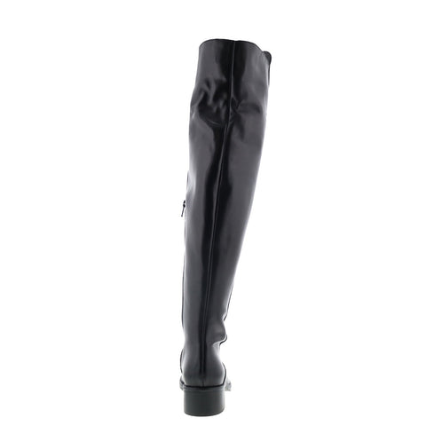 RD Company RD47 Womens Black Leather Zipper Over The Knee Boots