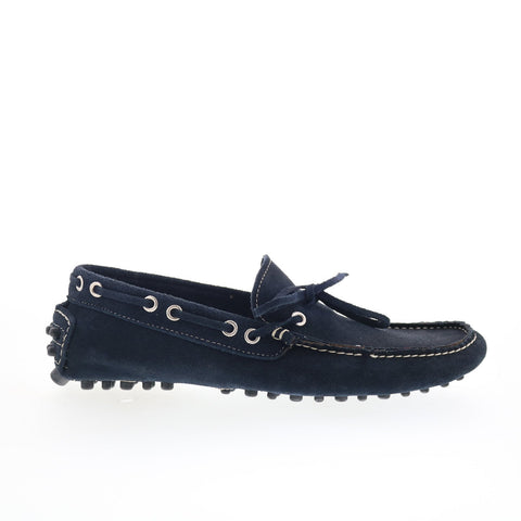 RD Company RD47 Mens Blue Suede Lace Up Loafers & Slip Ons Boat Shoes