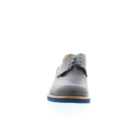 RD Company RD50 Mens Gray Leather Lace Up Oxfords & Lace Ups Plain Toe Shoes