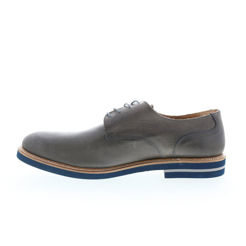 RD Company RD50 Mens Gray Leather Lace Up Oxfords & Lace Ups Plain Toe Shoes