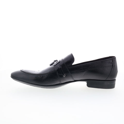 RD Company RD51 Mens Black Leather Slip On Loafers & Slip Ons Casual Shoes