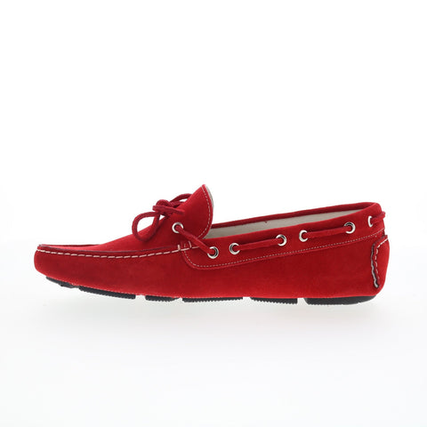RD Company RD52 Mens Red Suede Lace Up Loafers & Slip Ons Boat Shoes