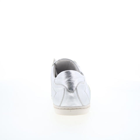 RD Company RD54 Mens Silver Leather Lace Up Sneakers Lifestyle Shoes