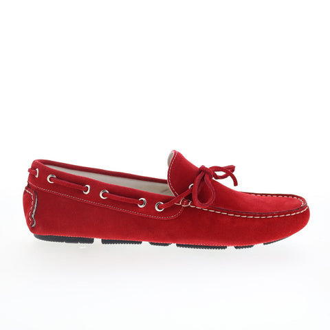 RD Company RD58 Mens Red Suede Lace Up Loafers & Slip Ons Boat Shoes