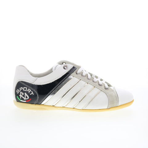 RD Company RD60 Mens White Leather Lace Up Sneakers Lifestyle Shoes