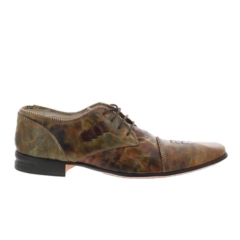 RD Company RD64 Mens Brown Leather Lace Up Oxfords & Lace Ups Cap Toe Shoes
