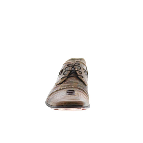 RD Company RD64 Mens Brown Leather Lace Up Oxfords & Lace Ups Cap Toe Shoes