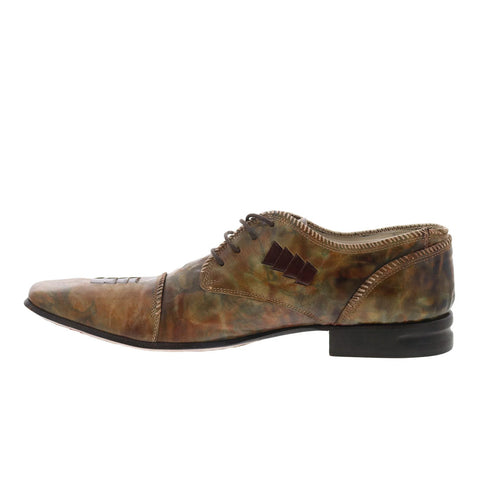 RD Company RD64 Mens Brown Leather Lace Up Oxfords & Lace Ups Cap Toe Shoes
