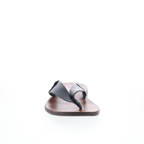 RD Company RD67 Mens Brown Leather Slip On Sandals Flip-Flops Shoes