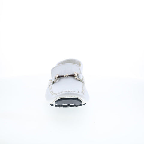 RD Company RD70 Mens White Leather Lace Up Loafers & Slip Ons Boat Shoes